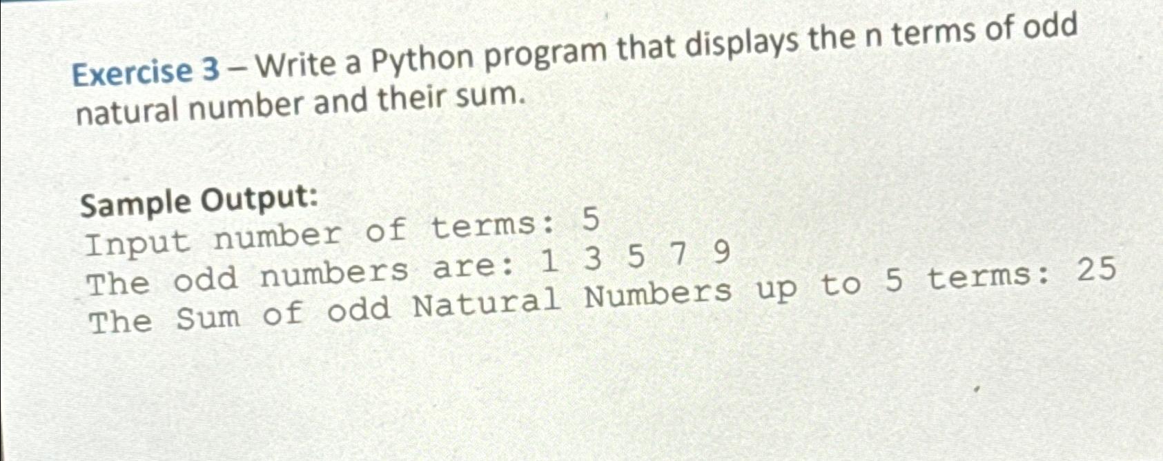 find odd number in python using while loop