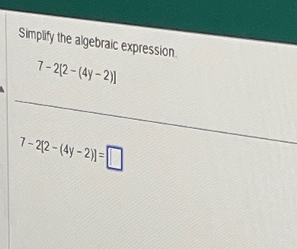 simplify the expression 2 5y 4 7 9 10y