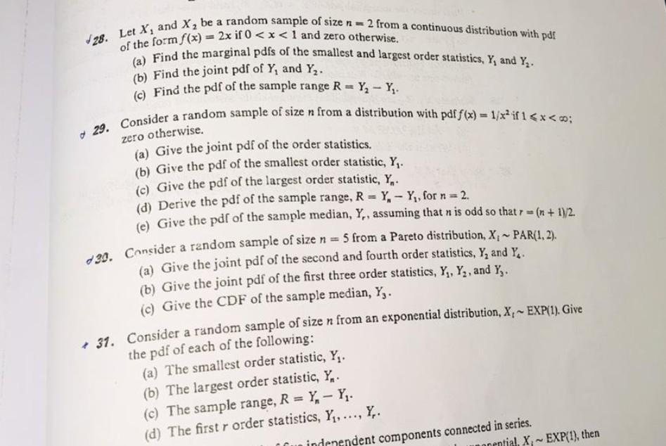 Solved] Consider a random sample of size n from a Pareto