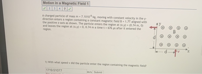 Solved Motion in a Magnetic Field 1 2 3 4 ? A charged | Chegg.com