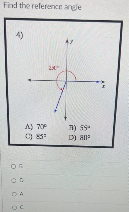 Solved Find The Reference Angle B A | Chegg.com