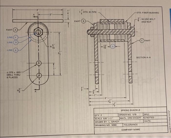 Solved 5. List the location dimensions for the ∅.375 holes. | Chegg.com