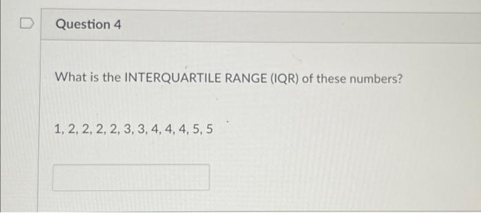 Solved What is the RANGE of these numbers? 1, 2, 2, 2, 2, 3, | Chegg.com