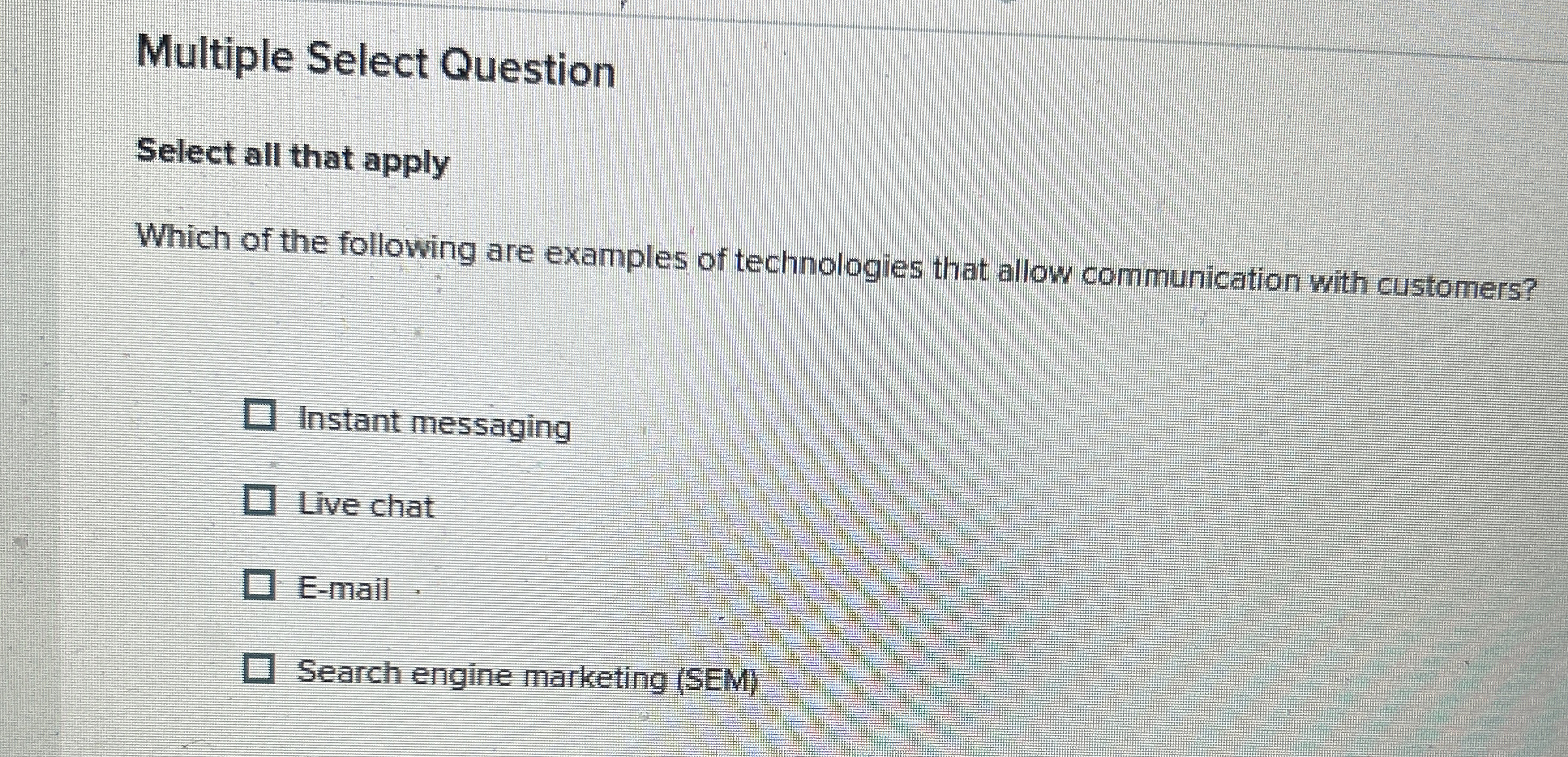 Solved Multiple Select QuestionSelect all that applyWhich of | Chegg.com