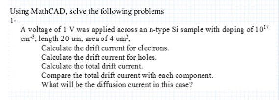 Solved Using MathCAD, solve the following problems A voltage | Chegg.com