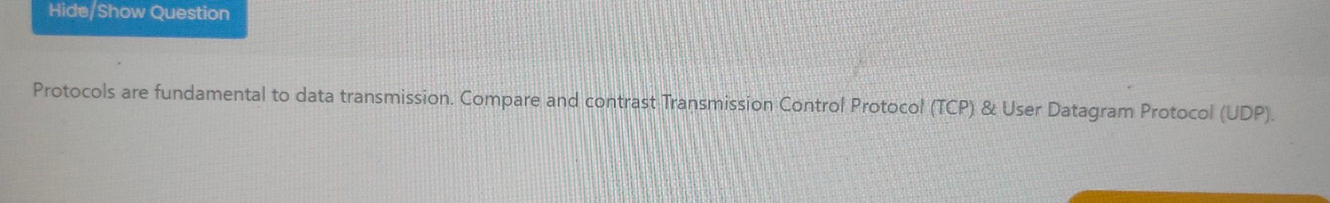 Solved Protocols Are Fundamental To Data Transmission Chegg Solved Protocols Are Fundamental To Data Transmission Chegg