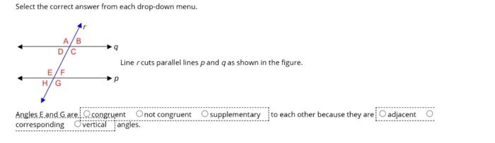 Solved Select the correct answer from each drop-down menu. | Chegg.com