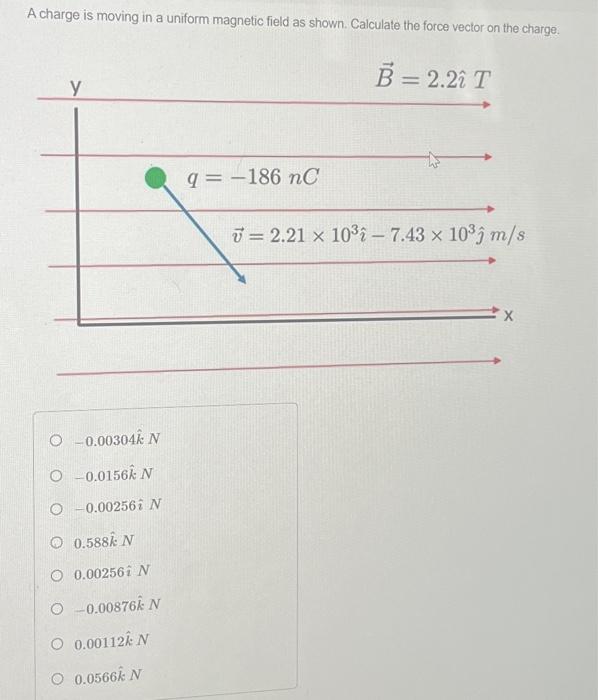 Solved A charge is moving in a uniform magnetic field as | Chegg.com