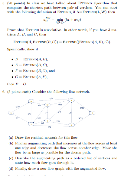 Solved (20 ﻿points) ﻿In class we have talked about EXTEND | Chegg.com