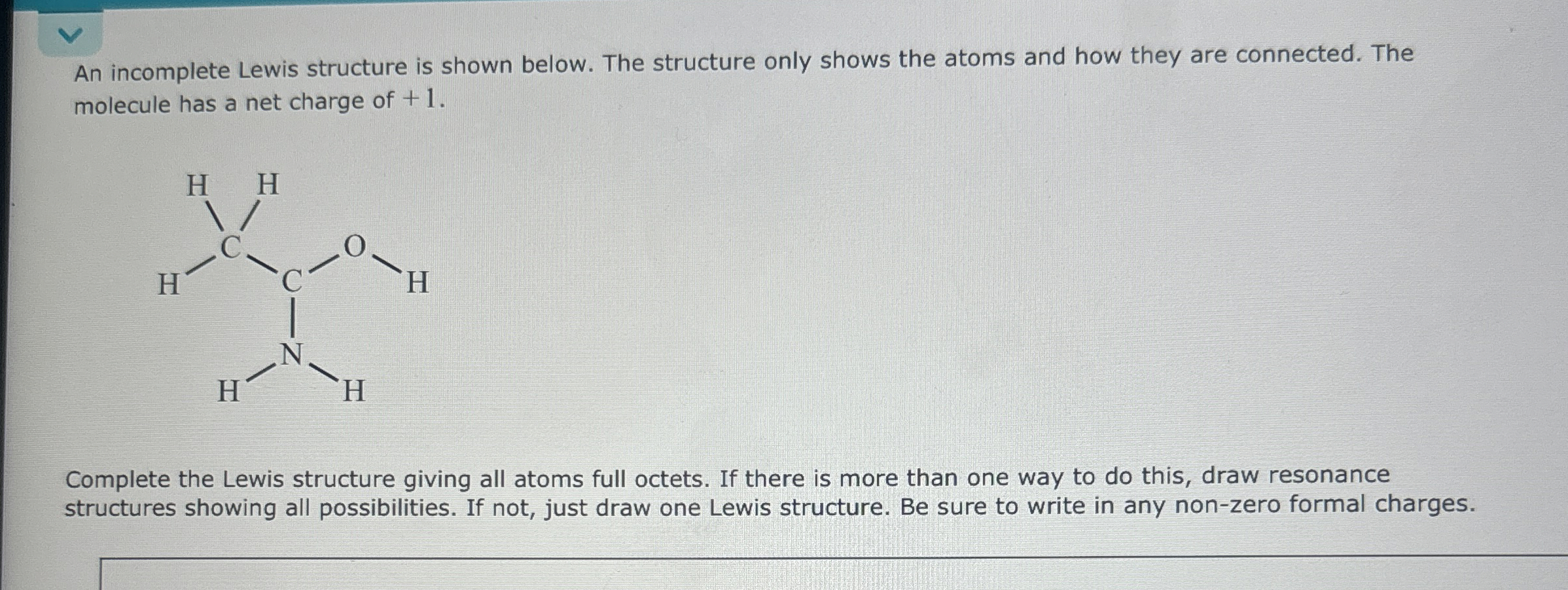 Solved An incomplete Lewis structure is shown below. The | Chegg.com