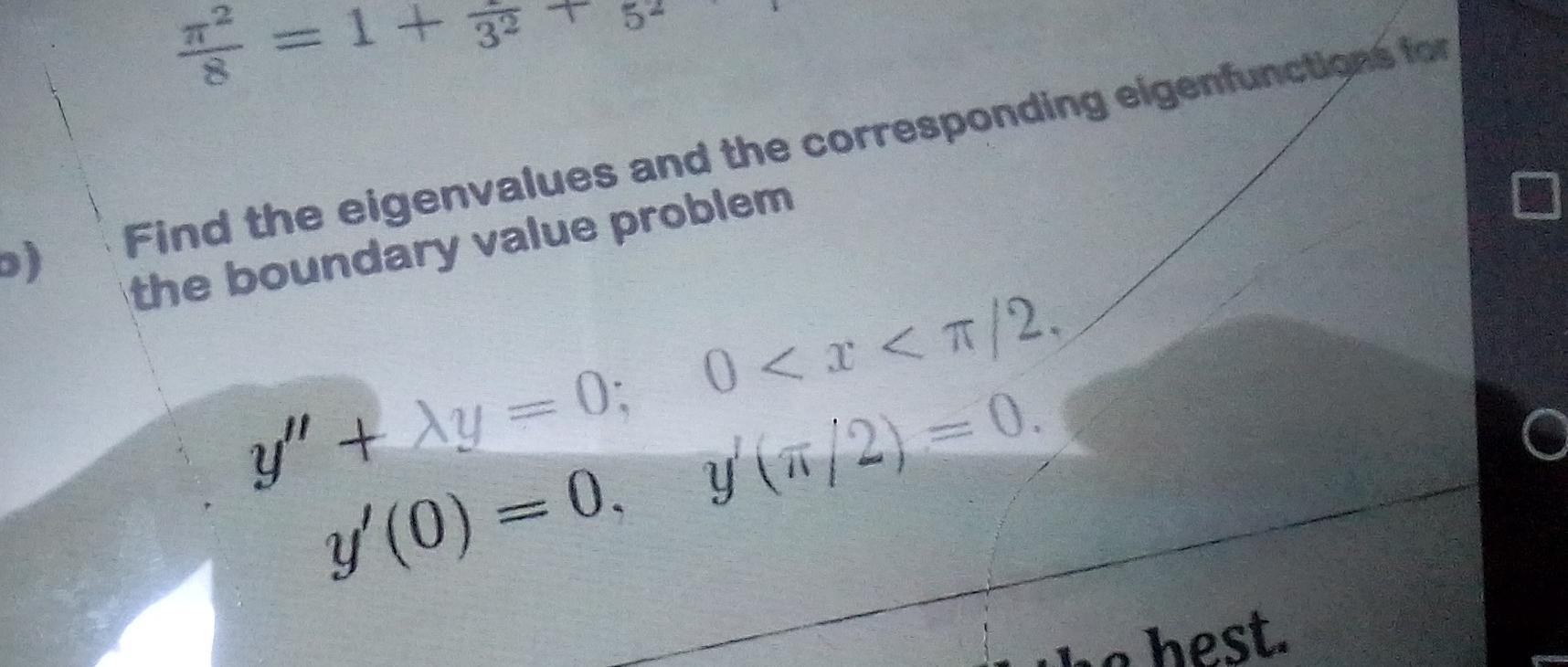 Solved + 5 = 1 +3 - 1 b) Find the eigenvalues and the | Chegg.com