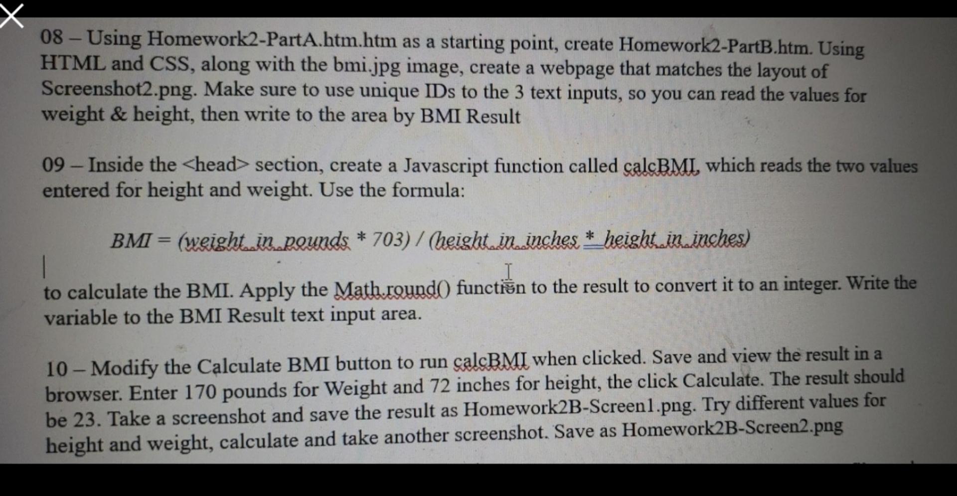 Solved 08 - Using Homework2-PartA.htm.htm as a starting | Chegg.com