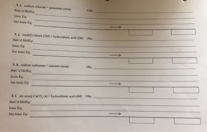 Solved Obs 3 I Sodium Chloride Potassium Nitrate Bale D Chegg Com