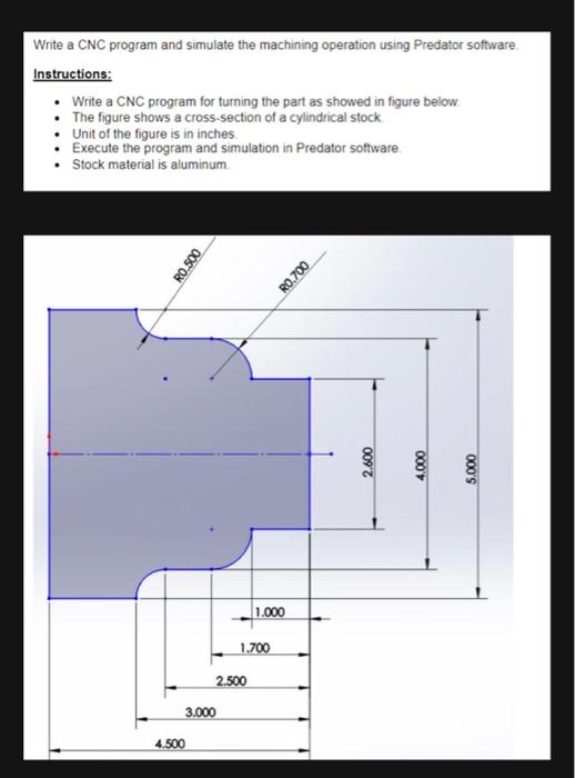 Solved please provide g code so i can paste into predator | Chegg.com