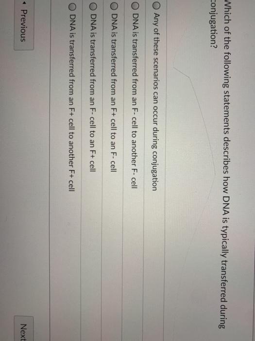 Solved Which of the following statements describes how DNA | Chegg.com