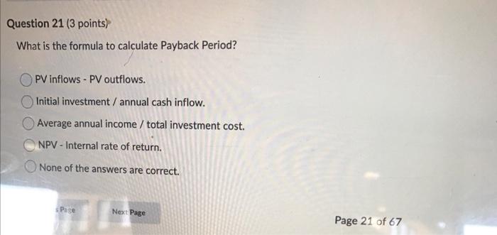 Solved Question 21 (3 points) What is the formula to | Chegg.com
