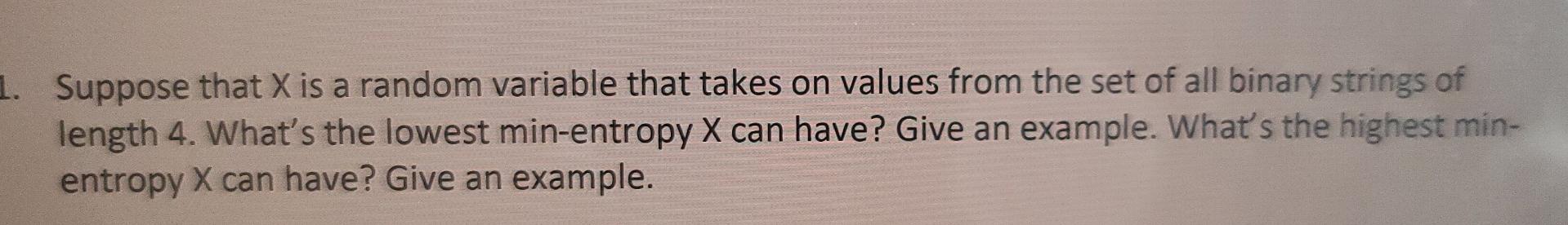 Solved 1. Suppose that X is a random variable that takes on | Chegg.com