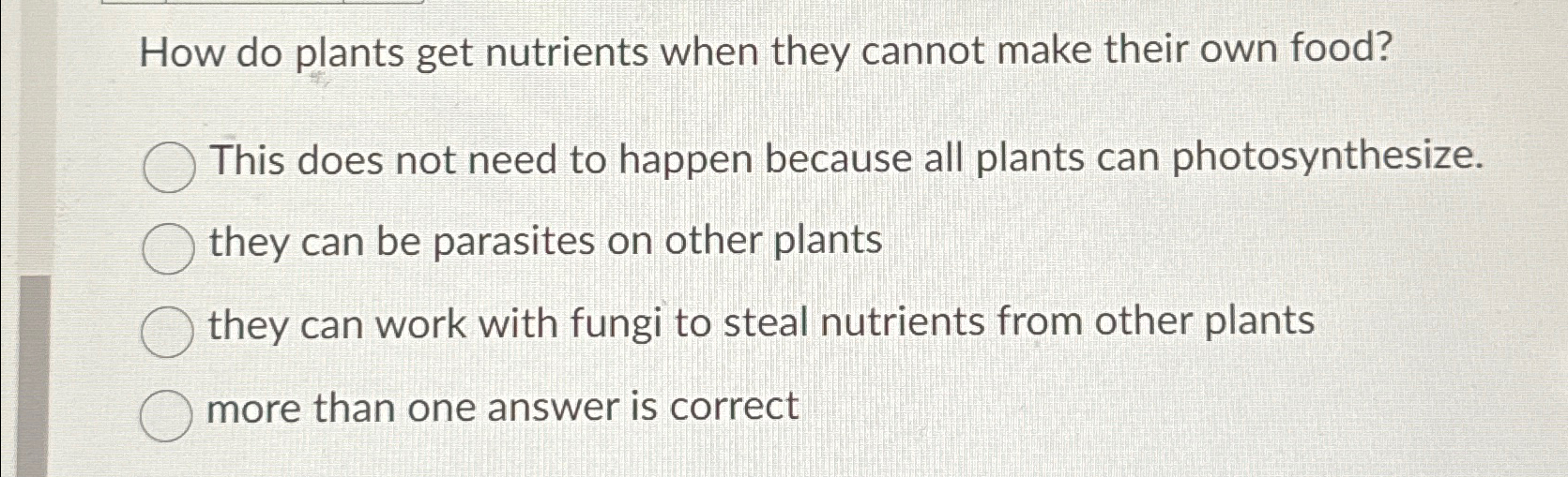 WHAT NUTRIENTS CANNOT BE FOUND IN PLANTS visual data 2