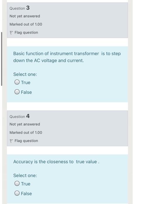 Solved Question 3 Not yet answered Marked out of 1.00 Flag | Chegg.com