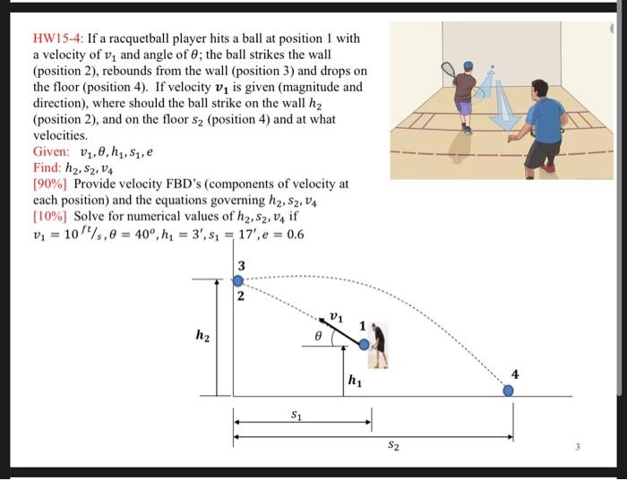 Solved HW154 If a racquetball player hits a ball at