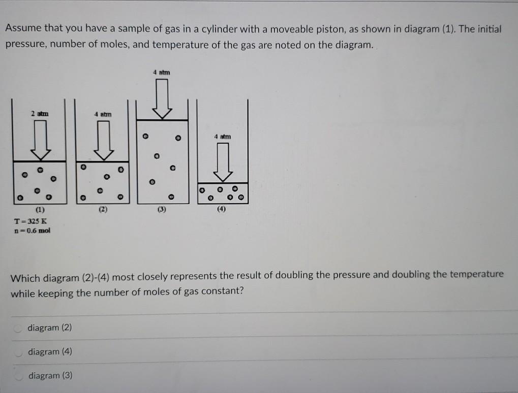 Solved Assume that you have a sample of gas in a cylinder | Chegg.com