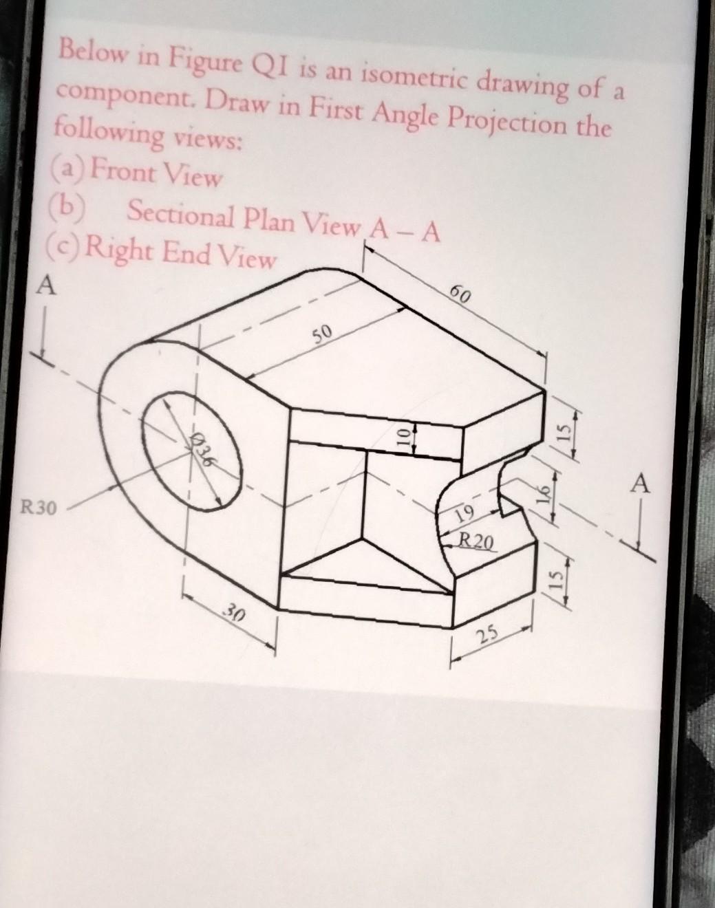 Solved Below in Figure QI is an isometric drawing of a | Chegg.com