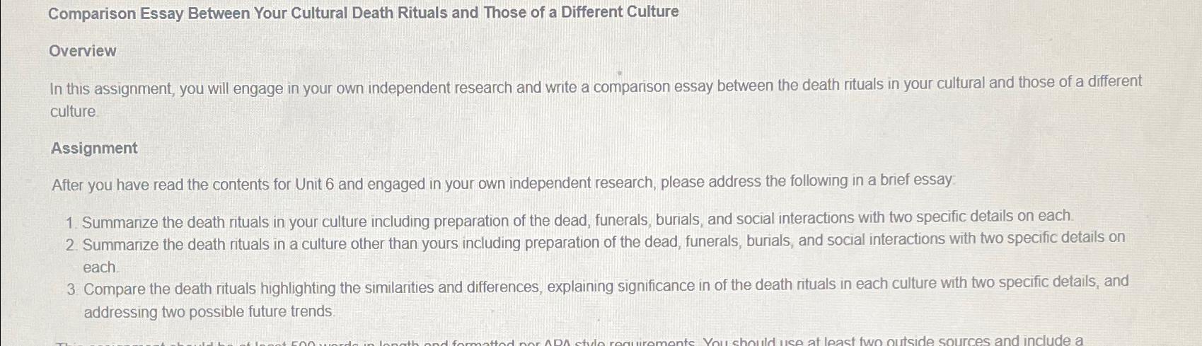 death culture essay