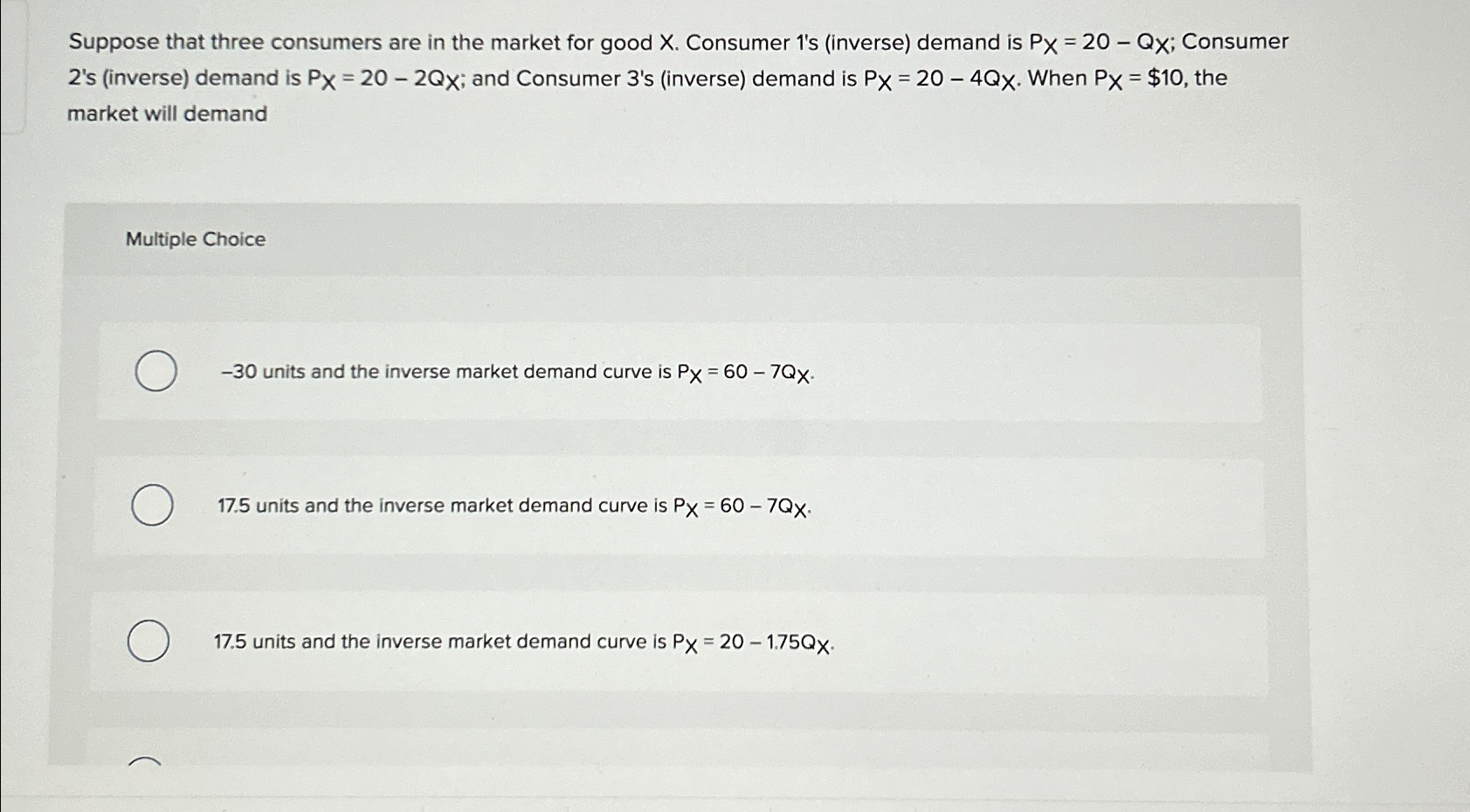 Solved Suppose that three consumers are in the market for | Chegg.com
