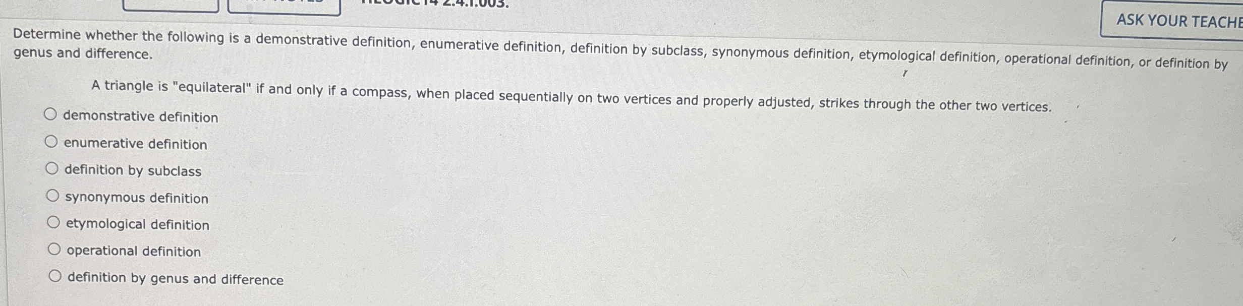 Solved Determine whether the following is a demonstrative