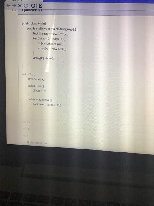 Solved Col5 →XCO Question ZI public class Main { public | Chegg.com