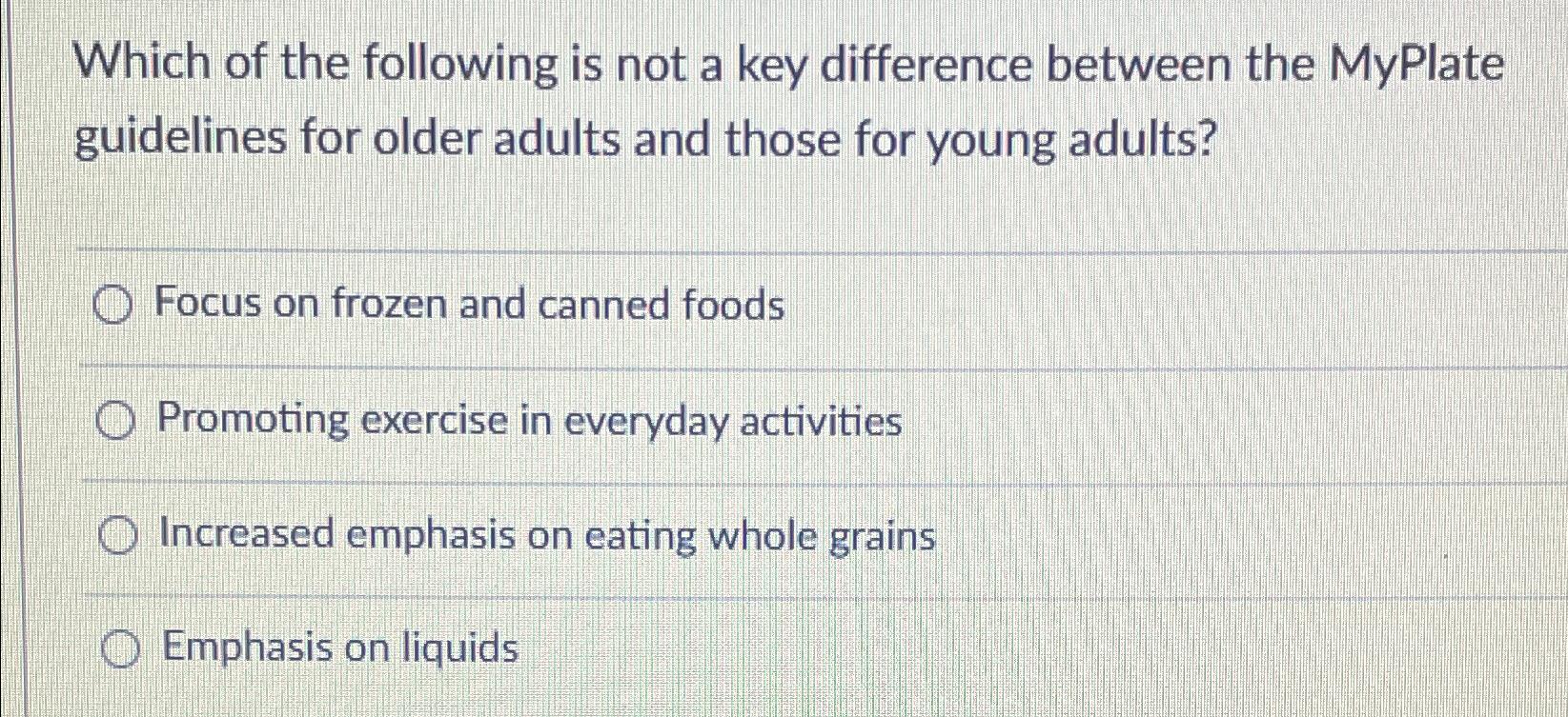 Solved Which of the following is not a key difference | Chegg.com