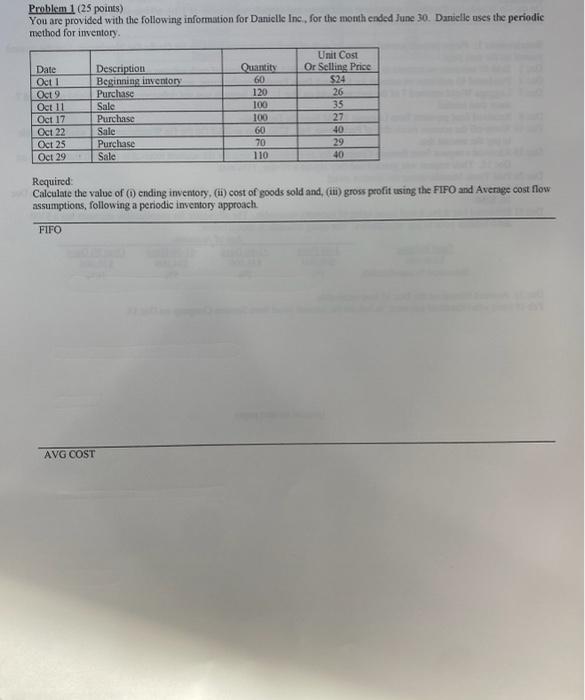 Solved Problem 1 (25 points) You are provided with the | Chegg.com