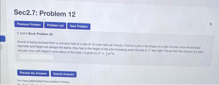 Solved Sec2.7: Problem 12 Previous Problem Problem List Next | Chegg.com