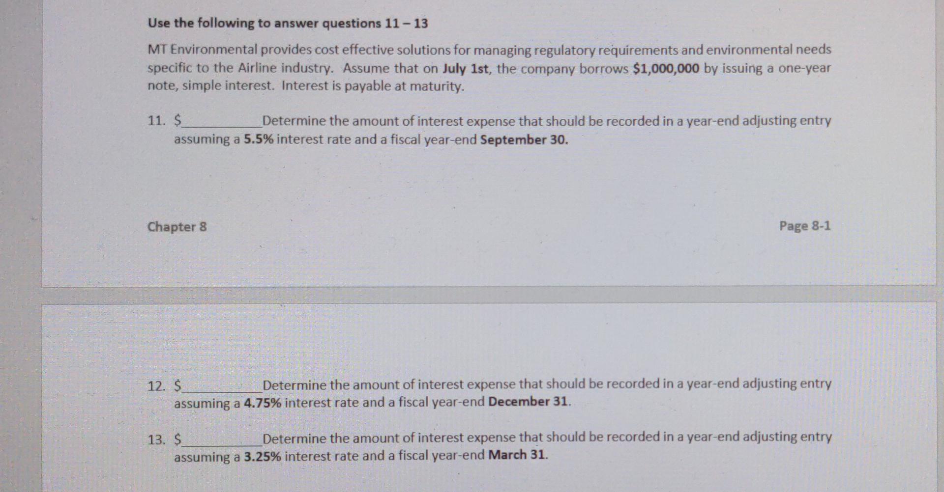 Solved Use the following to answer questions 11 - 13 MT | Chegg.com