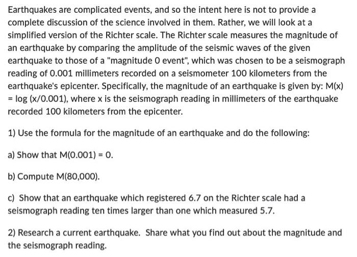 Earthquakes by magnitude