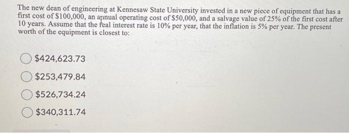 Solved The new dean of engineering at Kennesaw State | Chegg.com