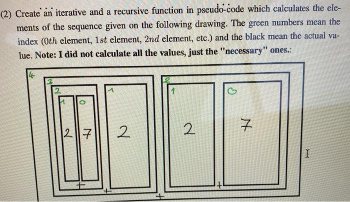 Solved (2) Create an iterative and a recursive function in | Chegg.com