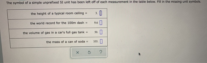 Solved The symbol of a simple unprefixed SI unit has been | Chegg.com