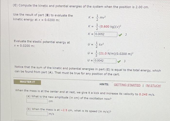 Solved Example 12.3 Oscillations on a Horizontal Surface max | Chegg.com