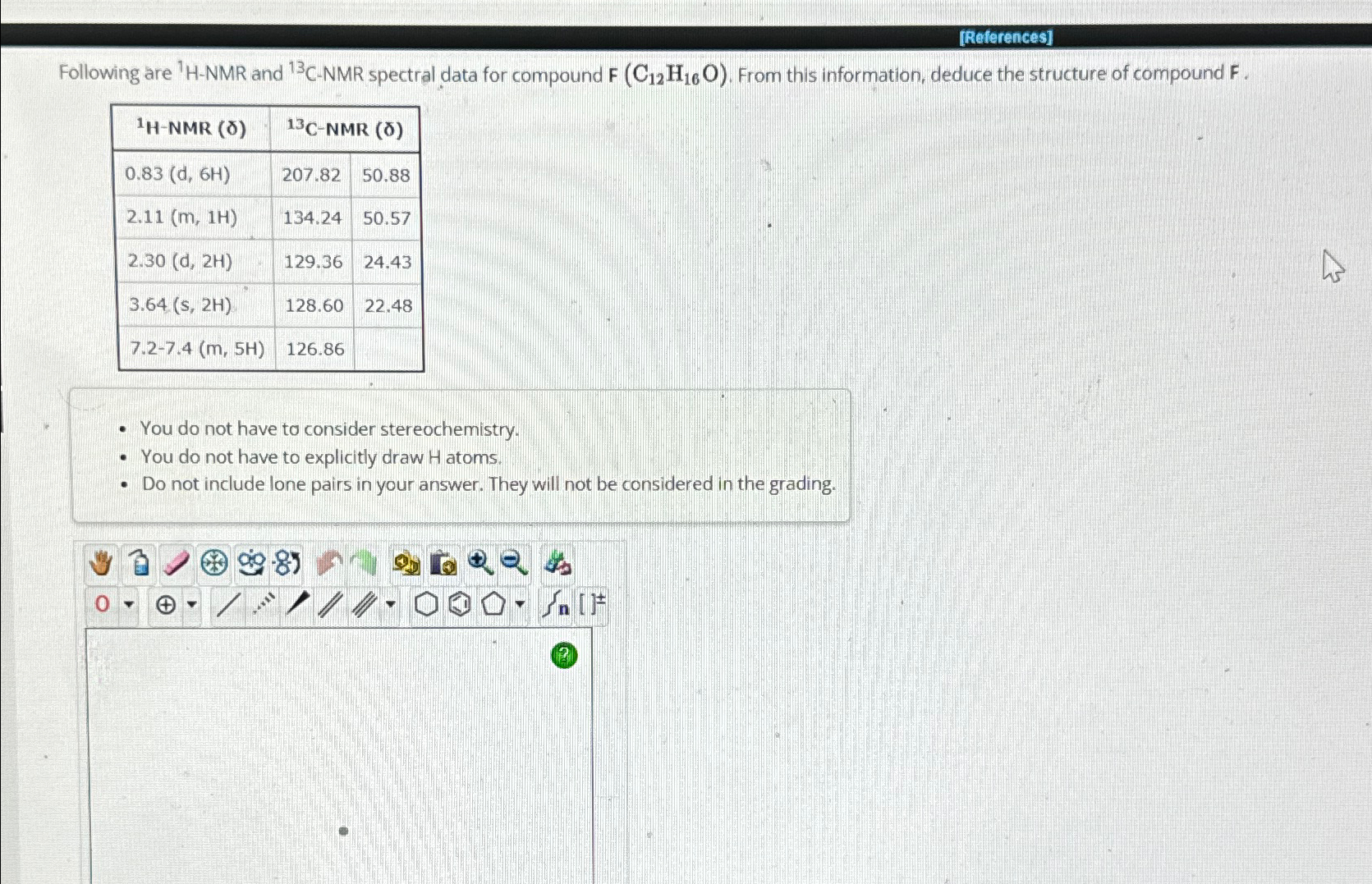 Solved [References]Following are ?1H-NMR and ?13C-NMR | Chegg.com