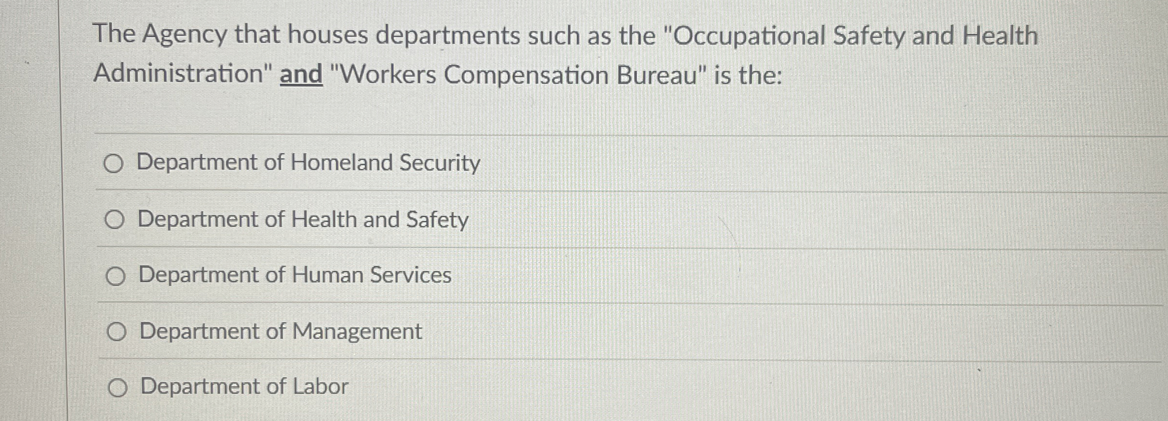 Solved The Agency that houses departments such as the