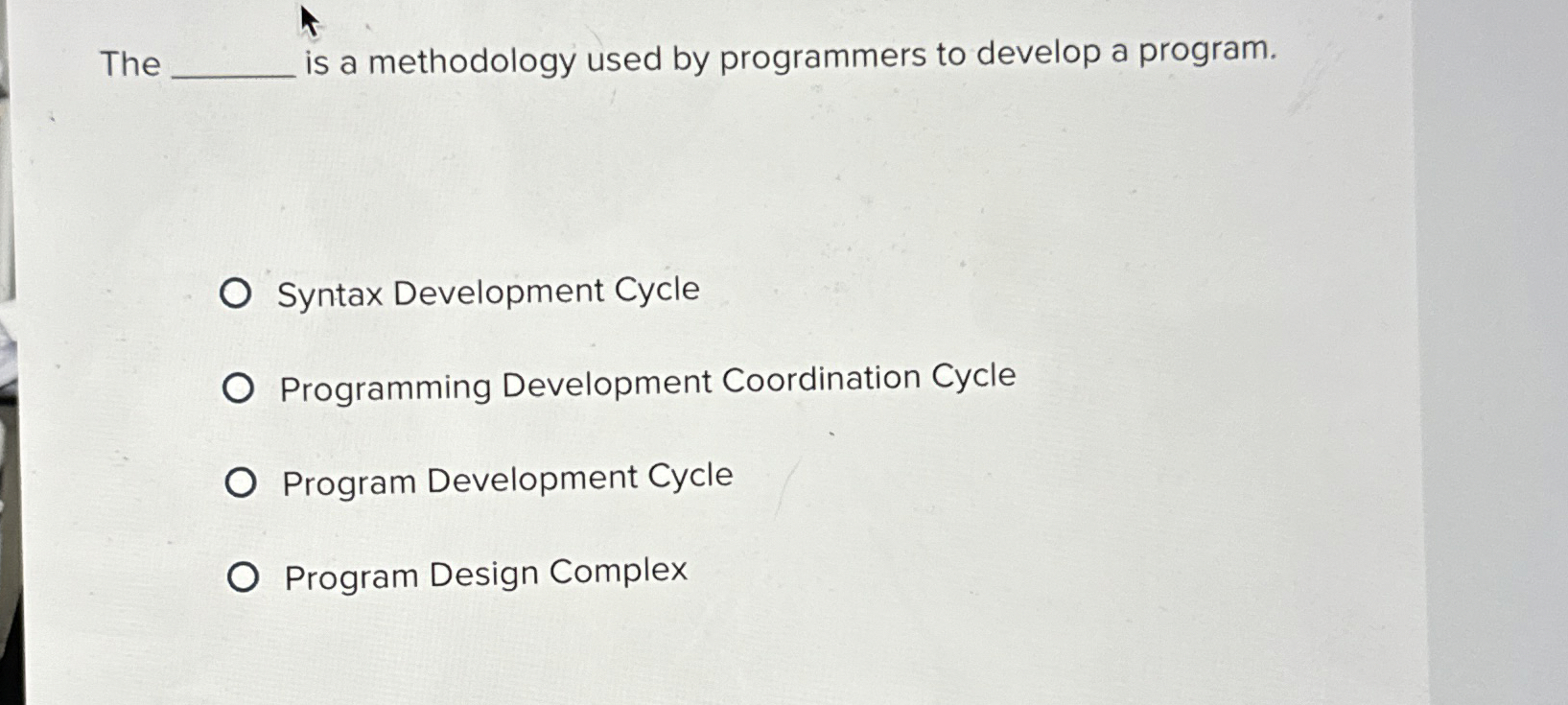 Solved The q, ﻿is a methodology used by programmers to | Chegg.com