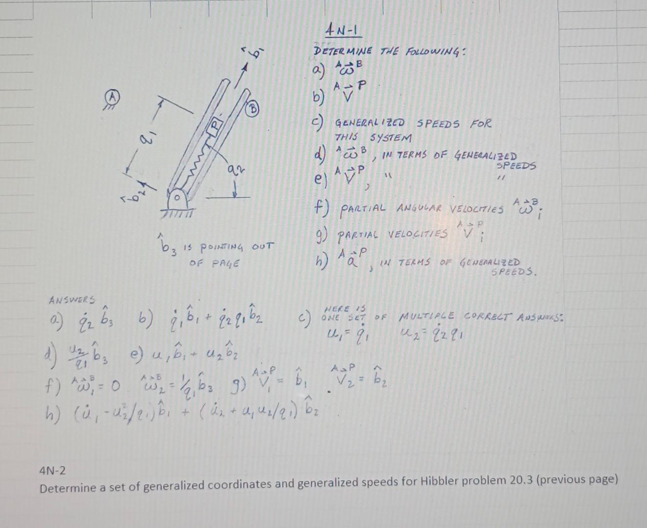 Solved 4N-1 DETERMINE THE FOLLOWING: В A) B B) V А.Р C) | Chegg.com