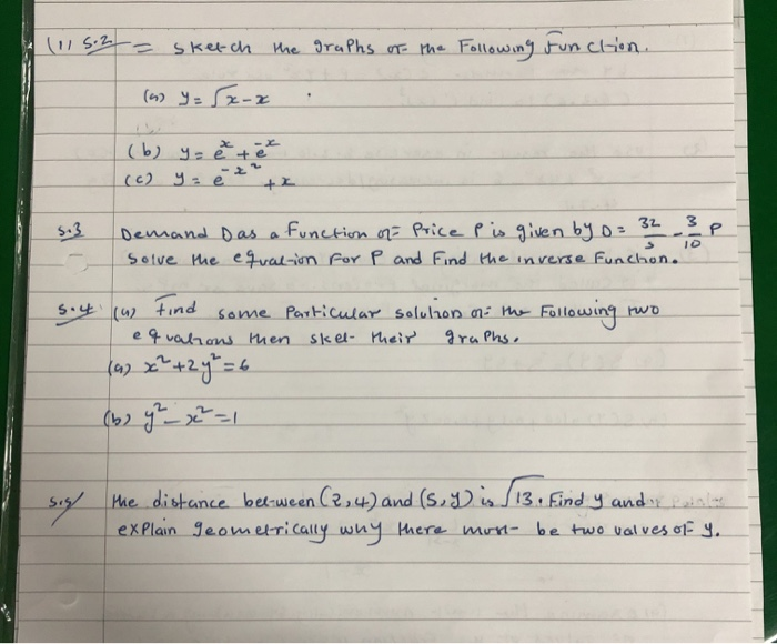 Solved 15 2 Sketch The Graphs Of The Following Function Chegg Com