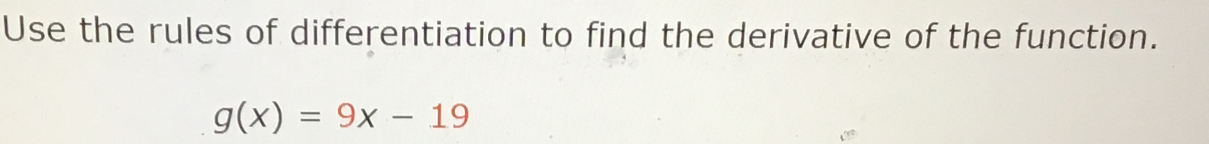 Solved Use the rules of differentiation to find the | Chegg.com