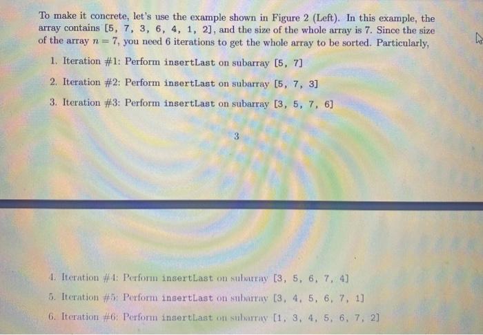 Solved 1 Description of the Program The insertion sort was | Chegg.com