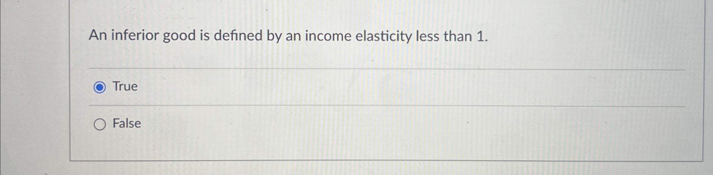Solved An inferior good is defined by an elasticity