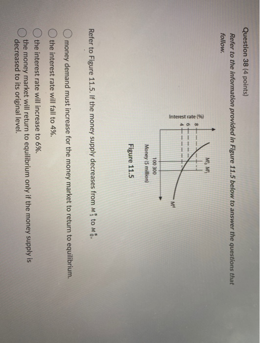 Solved Question 38 (4 points) Refer to the information | Chegg.com