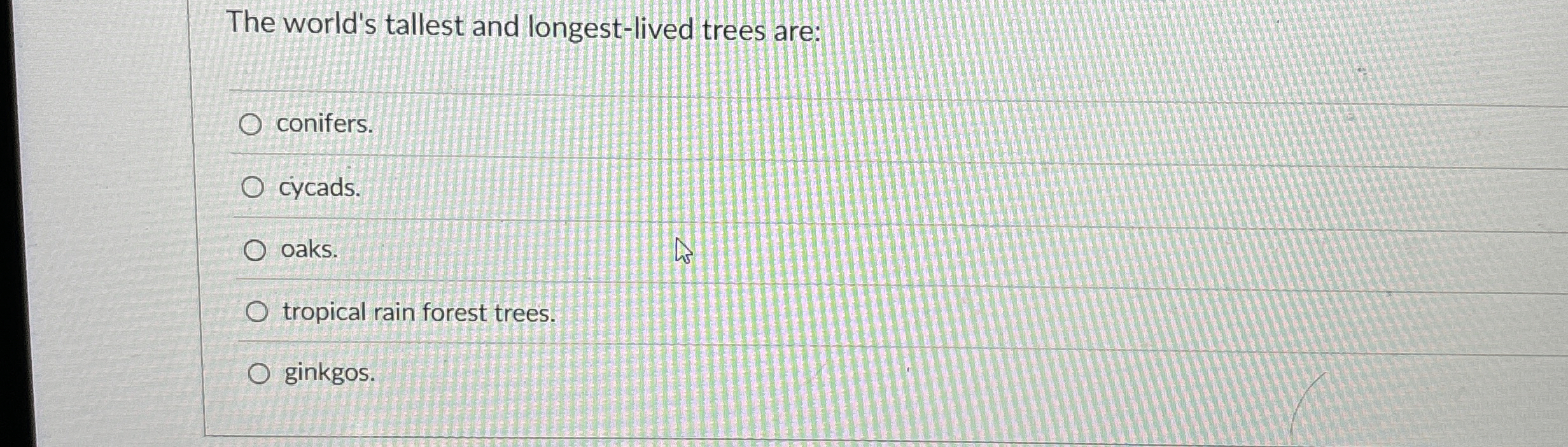 Solved The world's tallest and longestlived trees