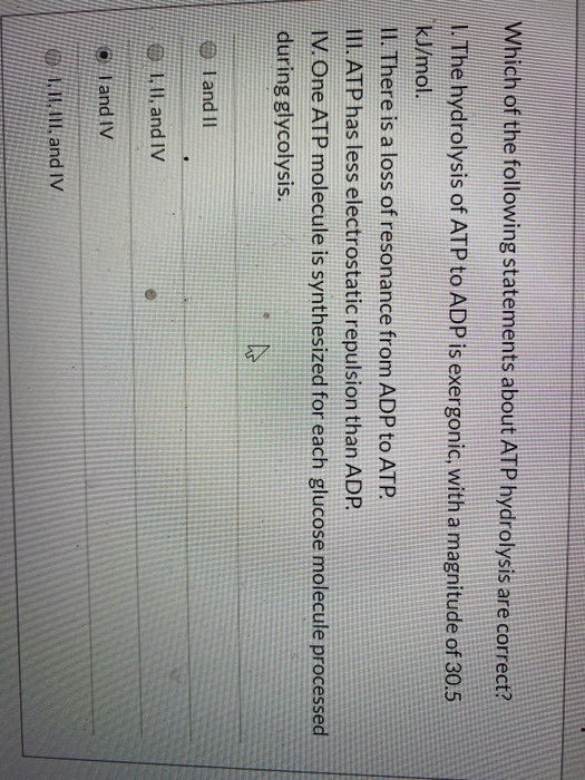 Which Of The Following Statements About Atp Is Correct Solved Which of the following statements about ATP | Chegg.com